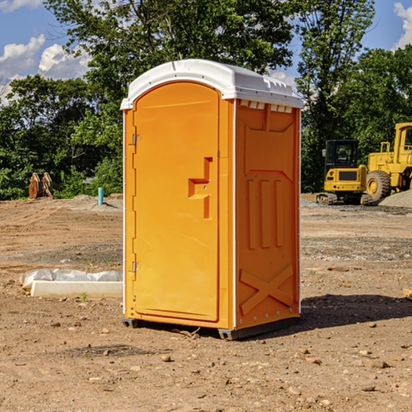 how often are the portable toilets cleaned and serviced during a rental period in Merrill OR